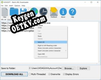 Key генератор для  Batch URL Downloader