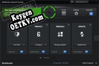 BitDefender Internet Security генератор ключей