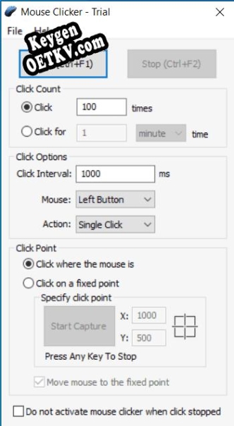 Mouse Clicker ключ бесплатно