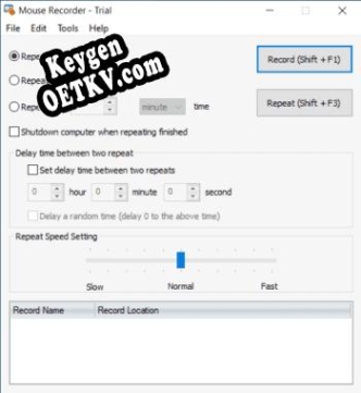 Key генератор для  Mouse Recorder