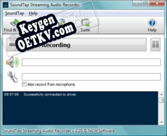 Генератор ключей (keygen)  SoundTap Streaming Audio Recorder