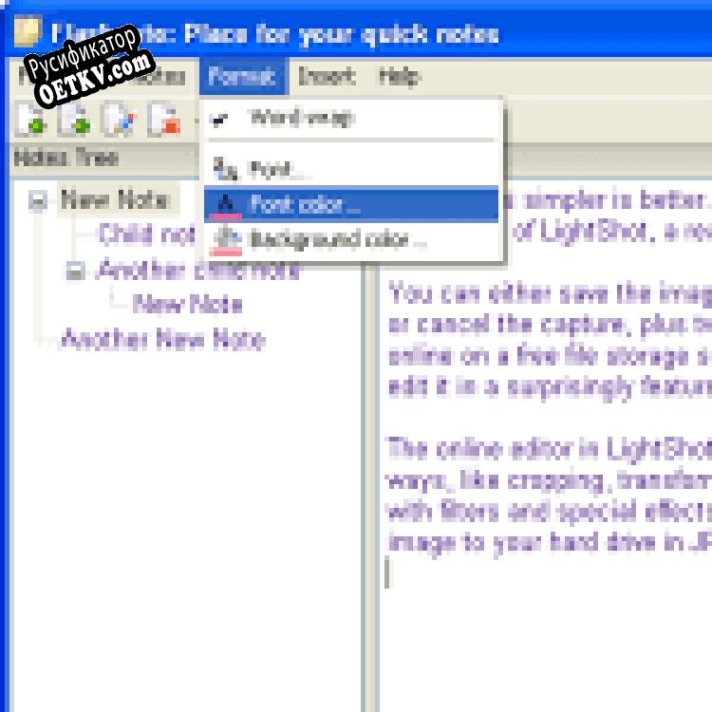 Русификатор для Flashnote Portable