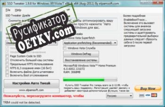 Русификатор для SSD Tweaker